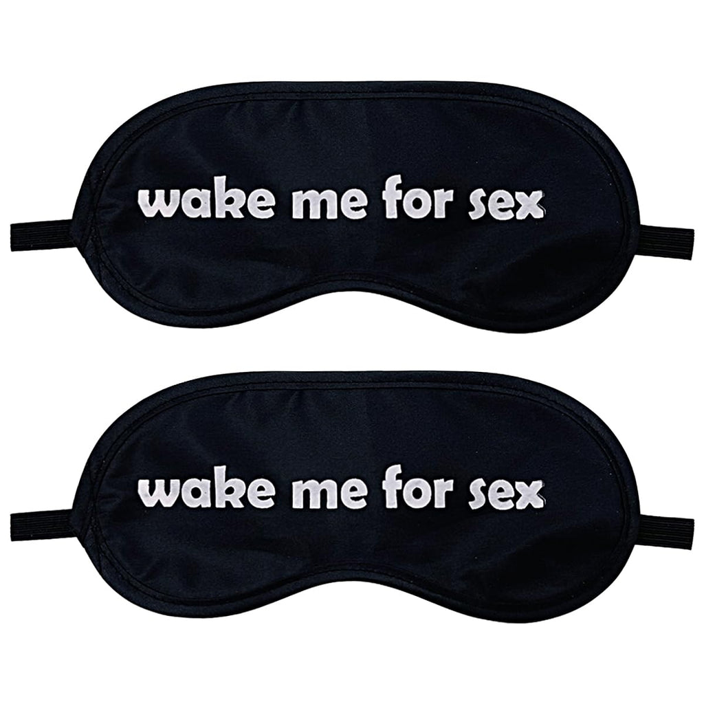 Pai Sence Sleep Masks for Women Men Sleep Eye Mask for Sleeping Wake ME for Sex Blindfold Block Out Light Night Blinder for Travel Nap Black 2 PCS