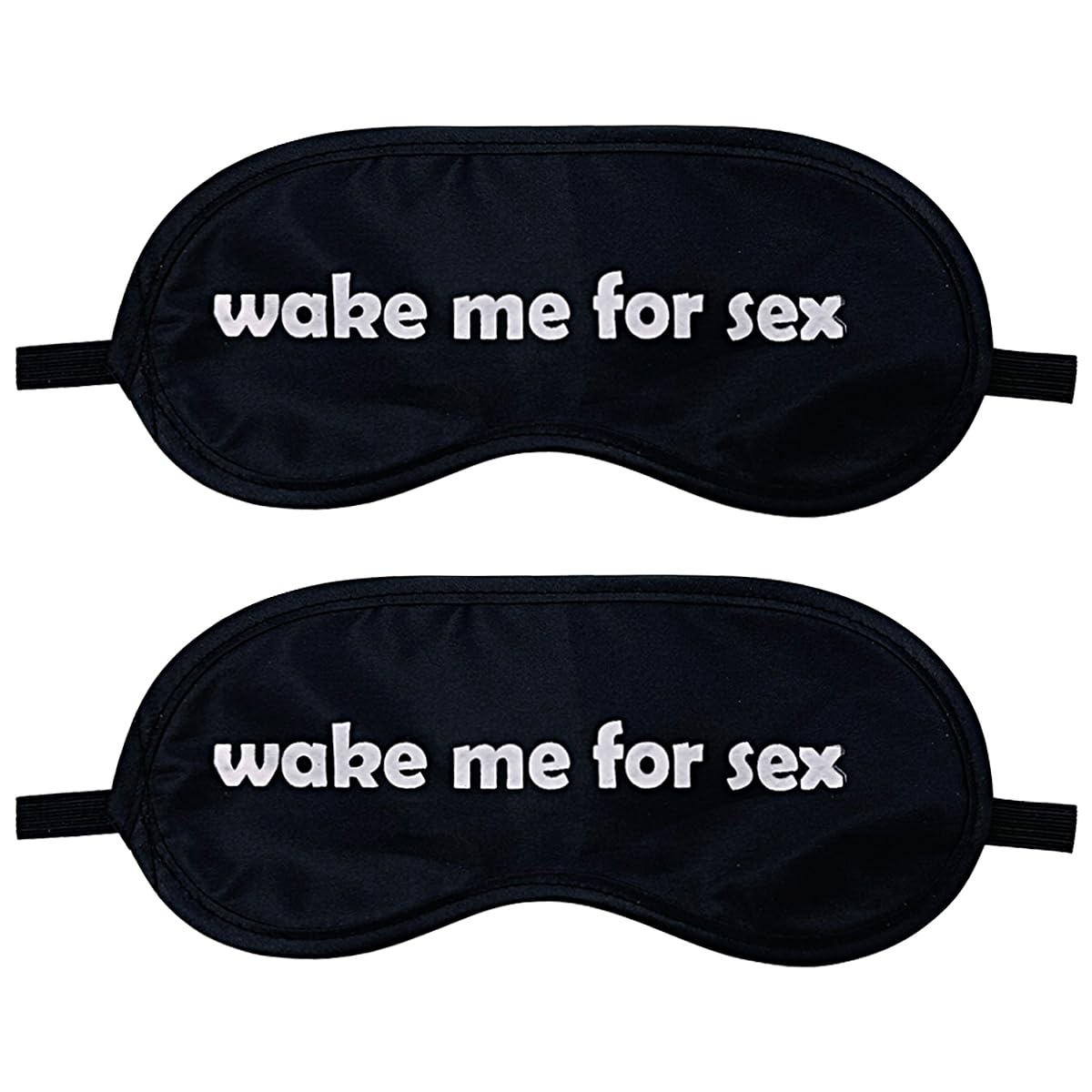 Pai Sence Sleep Masks for Women Men Sleep Eye Mask for Sleeping Wake ME for Sex Blindfold Block Out Light Night Blinder for Travel Nap Black 2 PCS